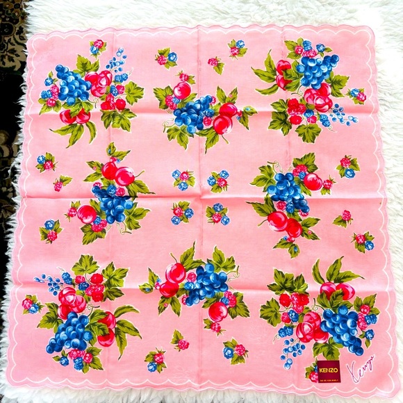 Kenzo Multicolor 100% Cotton Fruity Bandanna/Scarf - Picture 4 of 9